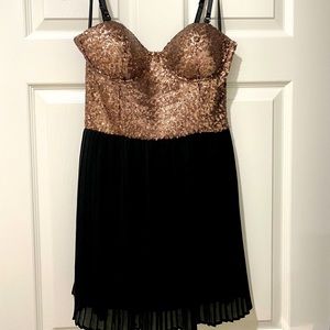 Black & bronze sequence MinkPink dress!